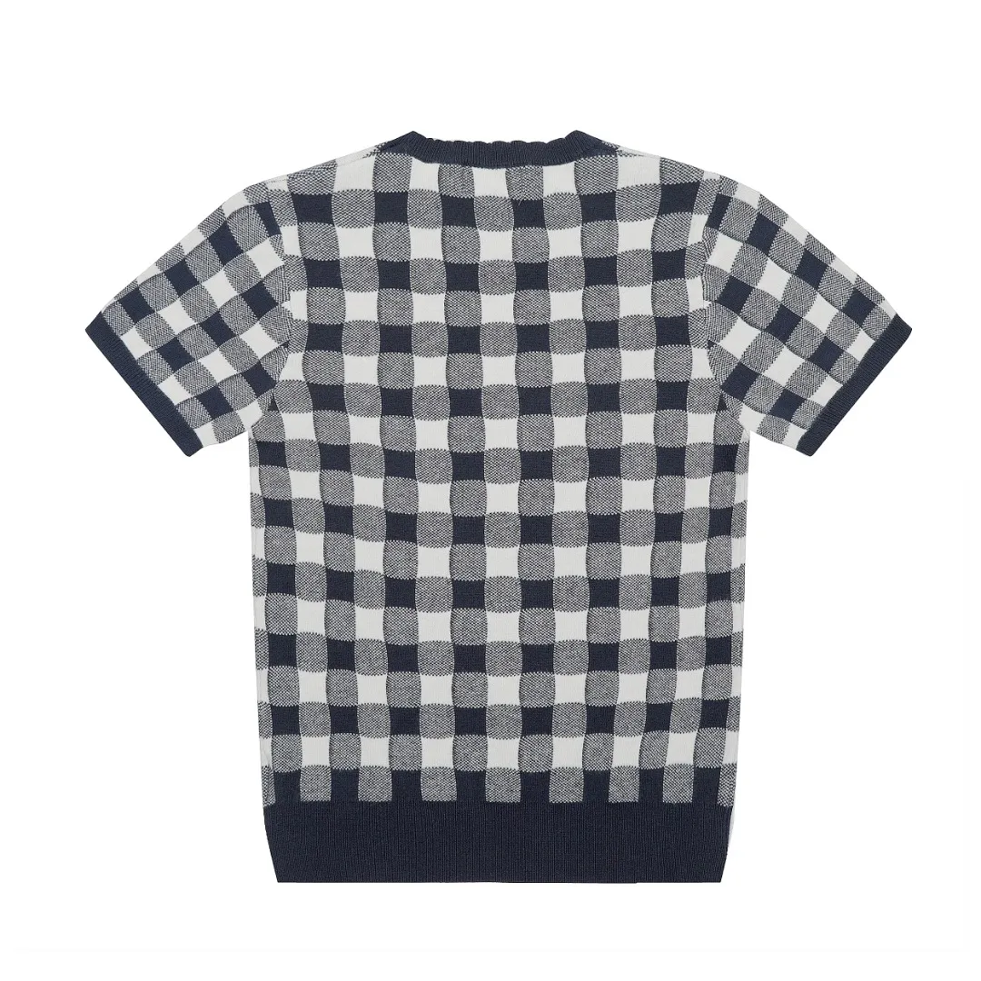 P150 💰 "Top quality" Style number: DS215# (on sale all year round) [Ralph Lauren plaid jacquard basic pony embroidered logo knitted round neck short sleeves] ✅Ralph Lauren Ralph Lauren all-match goddess style plain plaid knitted round neck pullover short sleeves for all seasons ✅Main provider of platform live broadcast Wholesale entities ✅ZP quality 1:1 version Scan the code to enter the GF website Counter quality ✅Detailed quality The only one in Guangzhou Imported quality cotton yarn, focusing on high-end, cost-effective, good quality needless to say ✅The version restores the original version, loose, comfortable and stress-free, simple is high-end, classic is eternal, ✅The upper body is simple and easy to match, a must-have for goddess ootd. Good-looking clothes are never picky. A must-have in the goddess' wardrobe. Size: S-L Color: Navy Gray Yellow Pink Light Blue Red